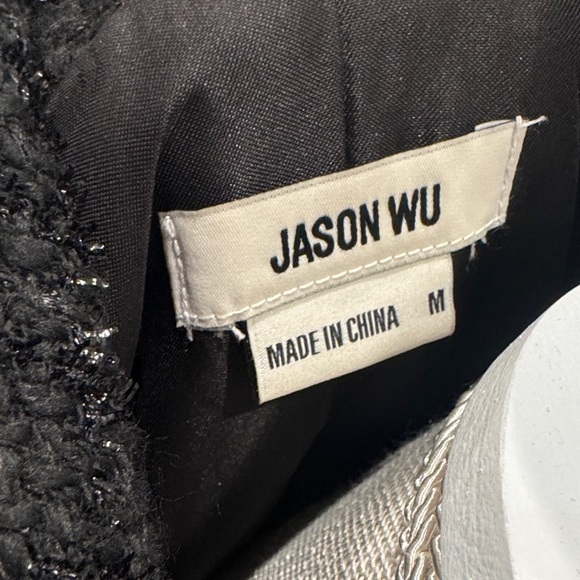 Jason Wu Textured Black Blazer with Gold Accents - Picture 7 of 7